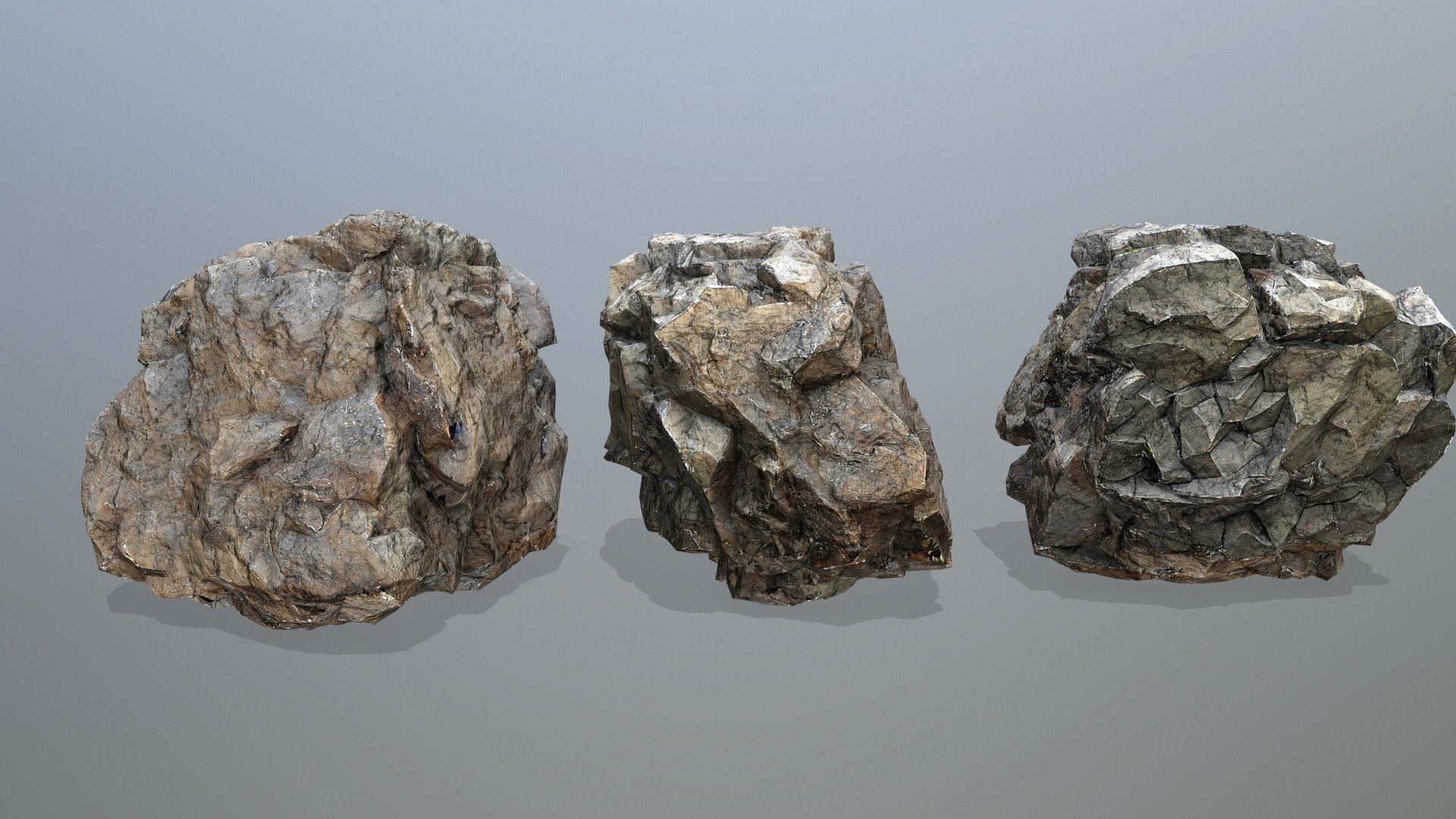cliff rocks set 10 Low-poly 3D model_6