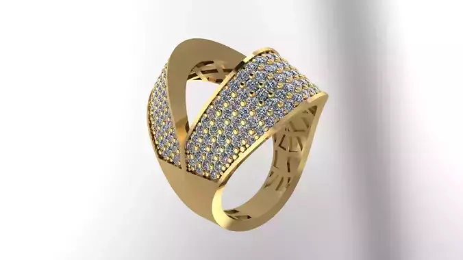 Ring with stones Printing Model