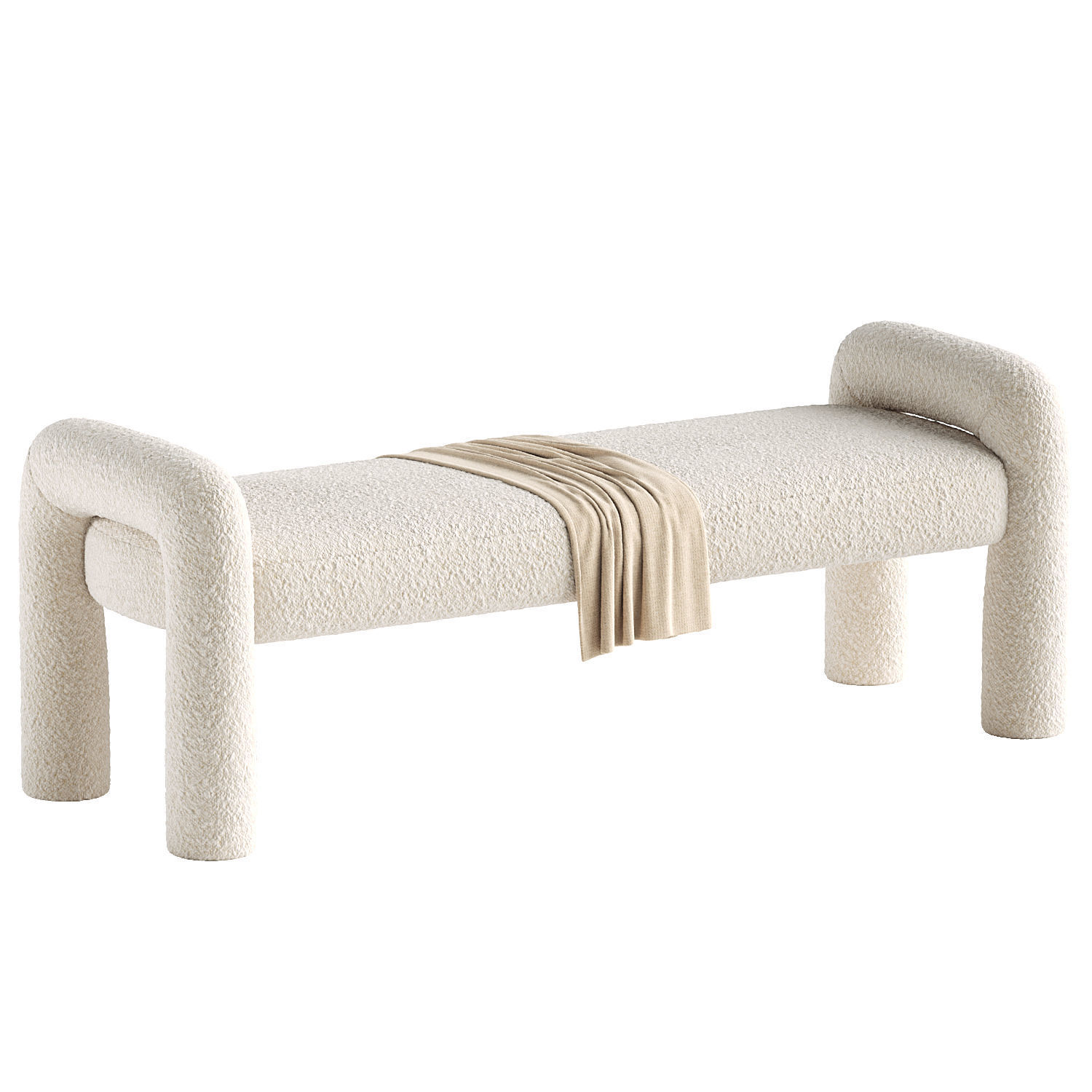 Sabri Fluffy Bench 3D model_1
