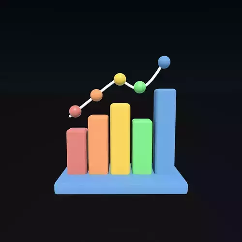 Analytics Stats Graph  3D model