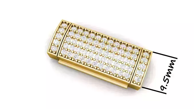 9 and Half MM Diamond Lock Box for Jewelry Type 2