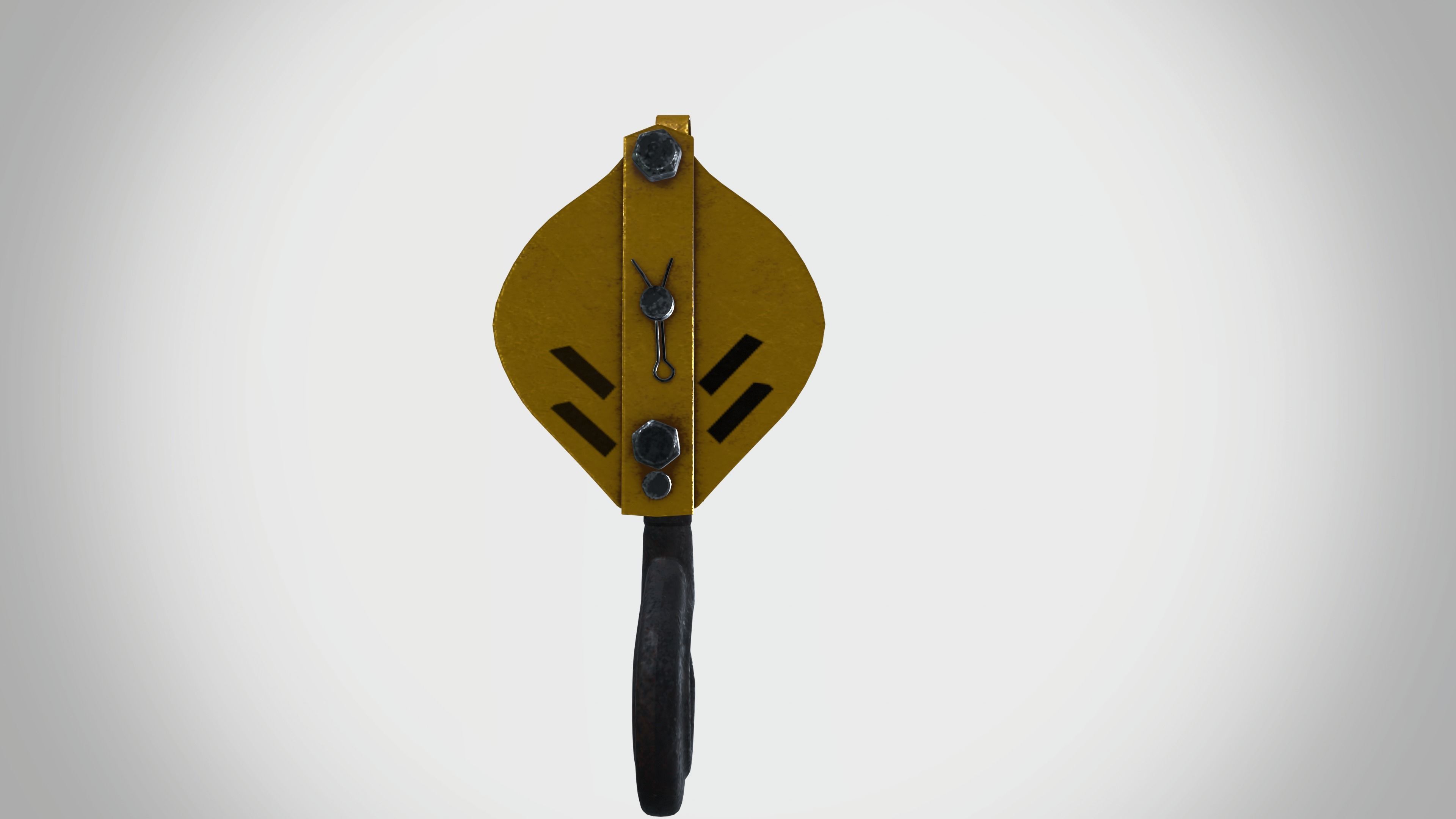 Triple Sheave Rope Pulley Block 3D model_7