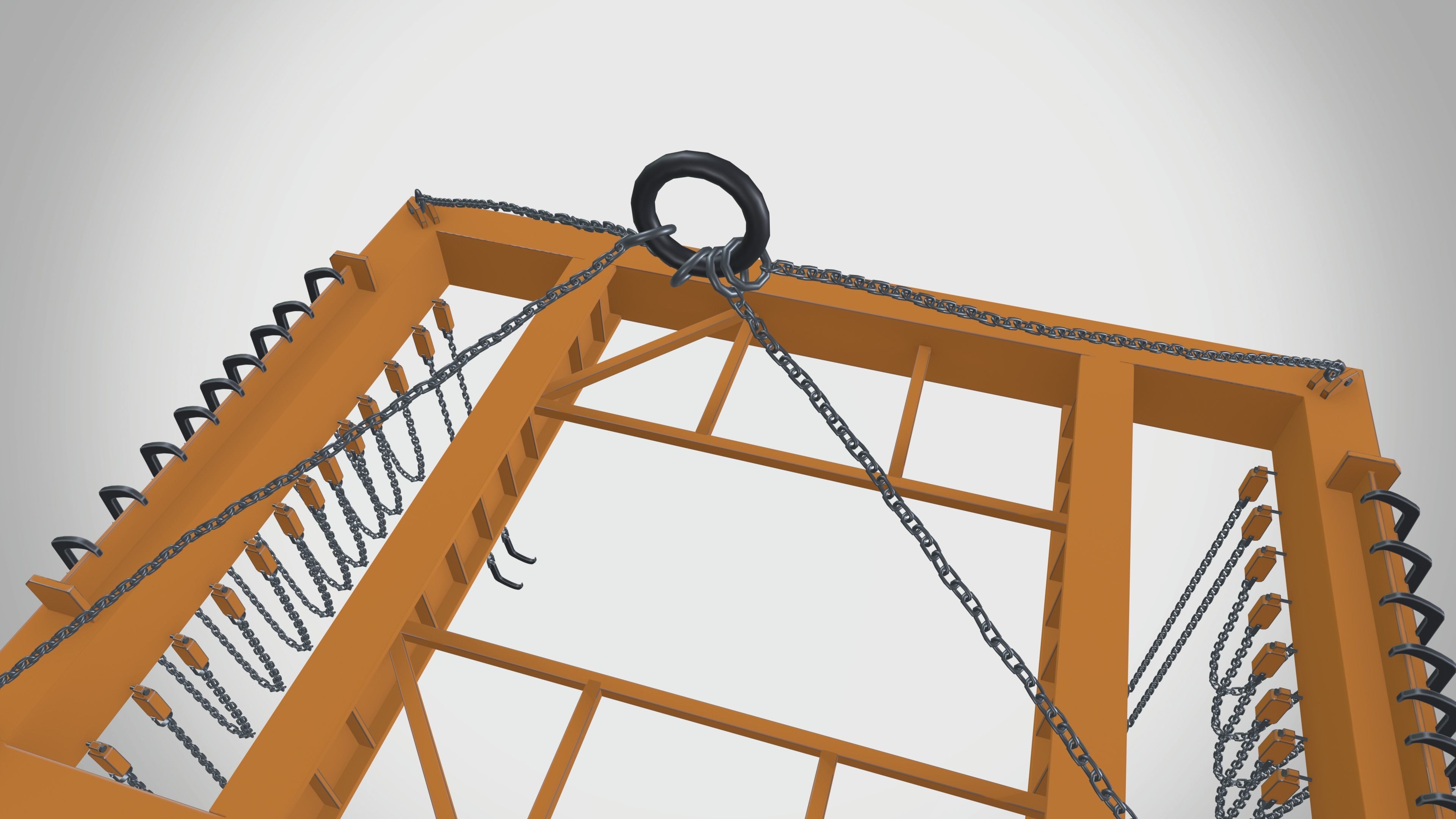 Overhead crane 3D model_4