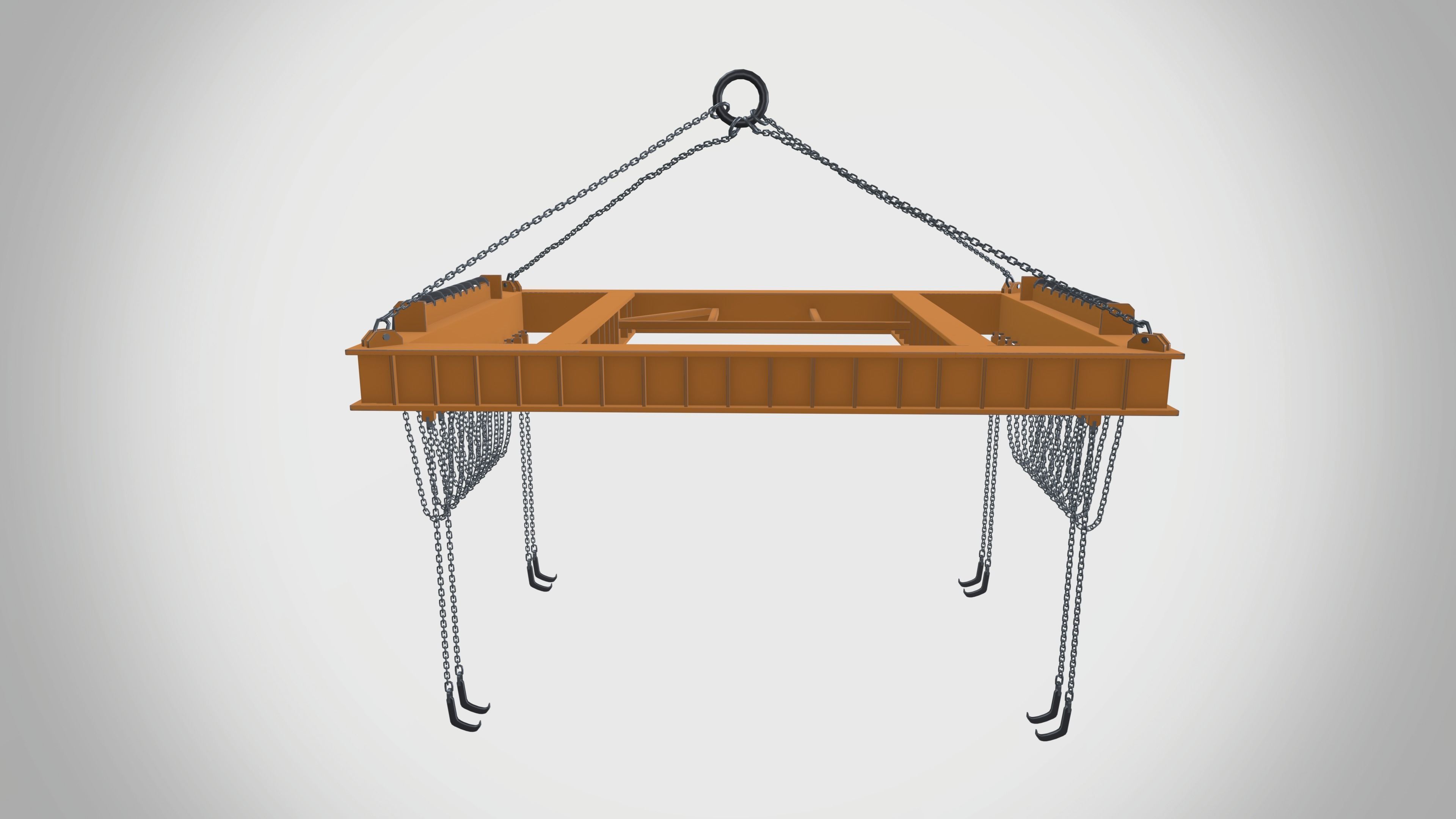 Overhead crane 3D model_3