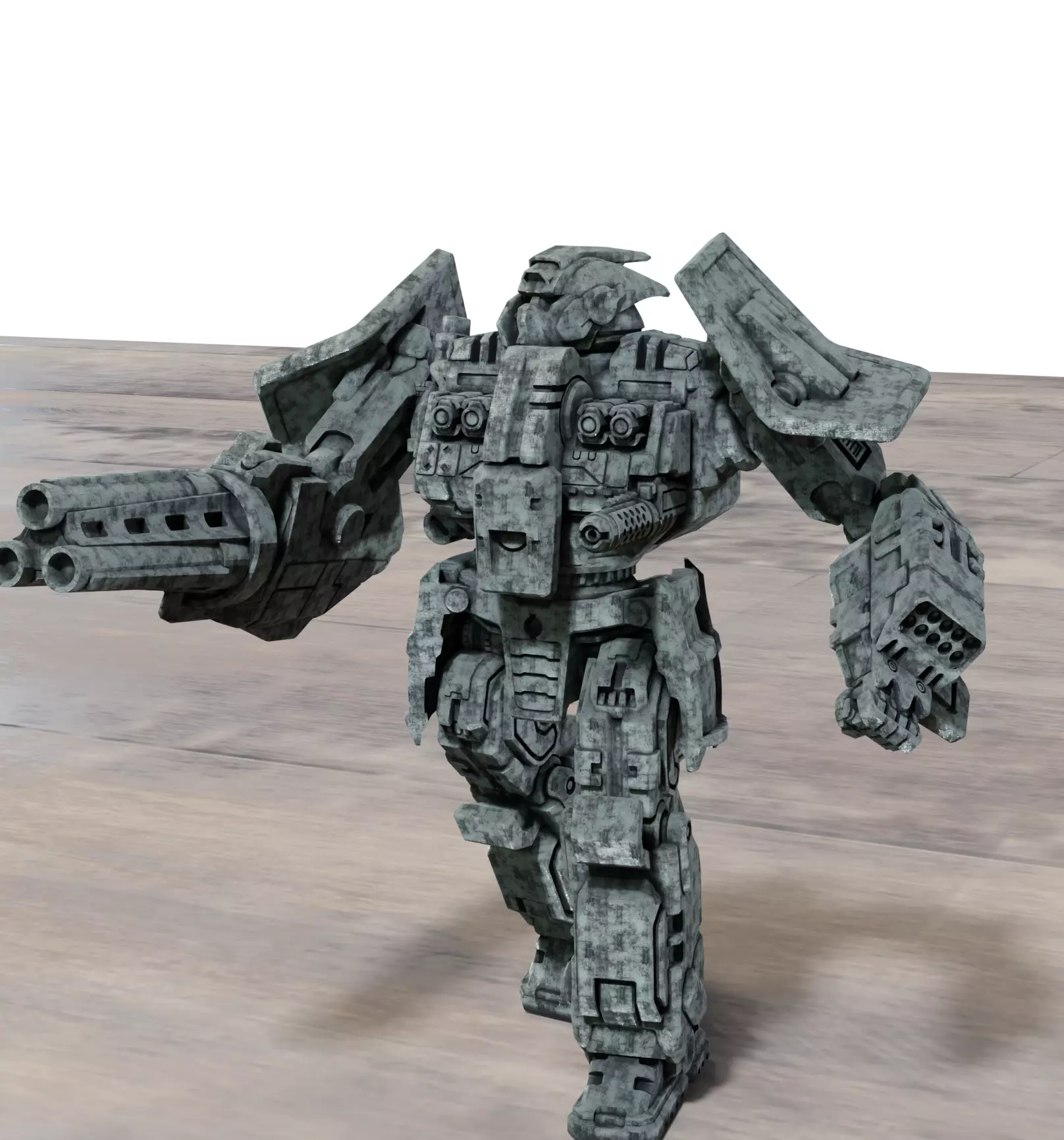 Freddy Axehand Combat Mecha  3D print model_0