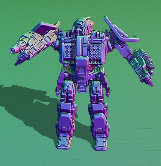 Freddy Axehand Combat Mecha  3D print model_7