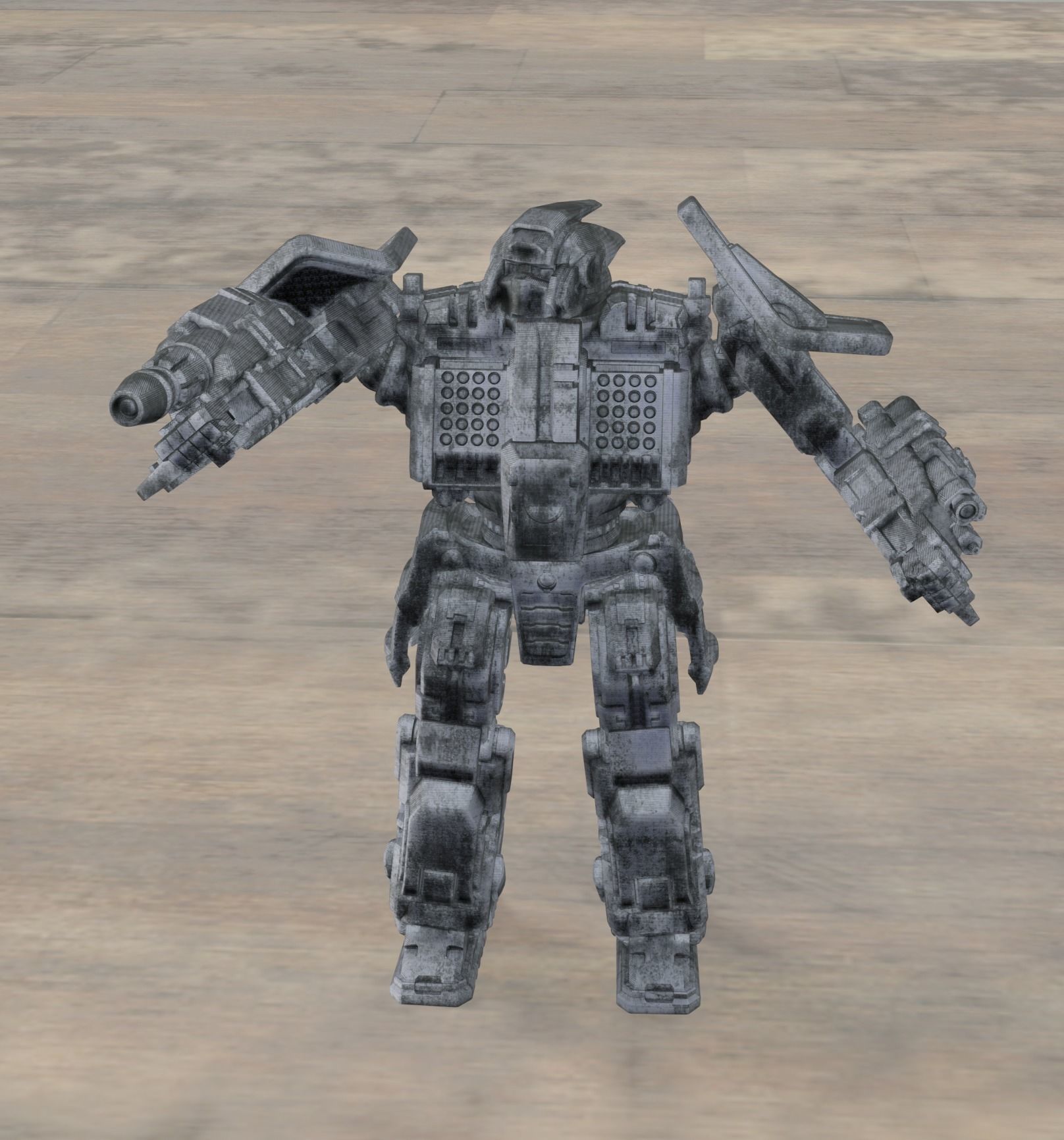 Freddy Axehand Combat Mecha  3D print model_4