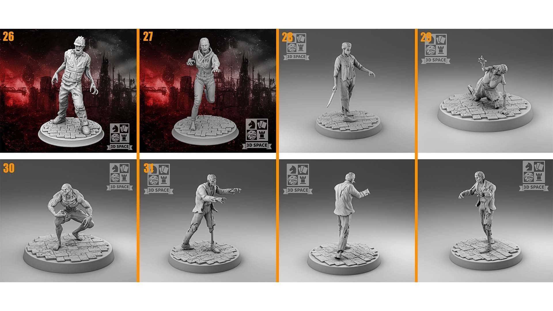 Zombie Apocalypse 3D Model Collection_2