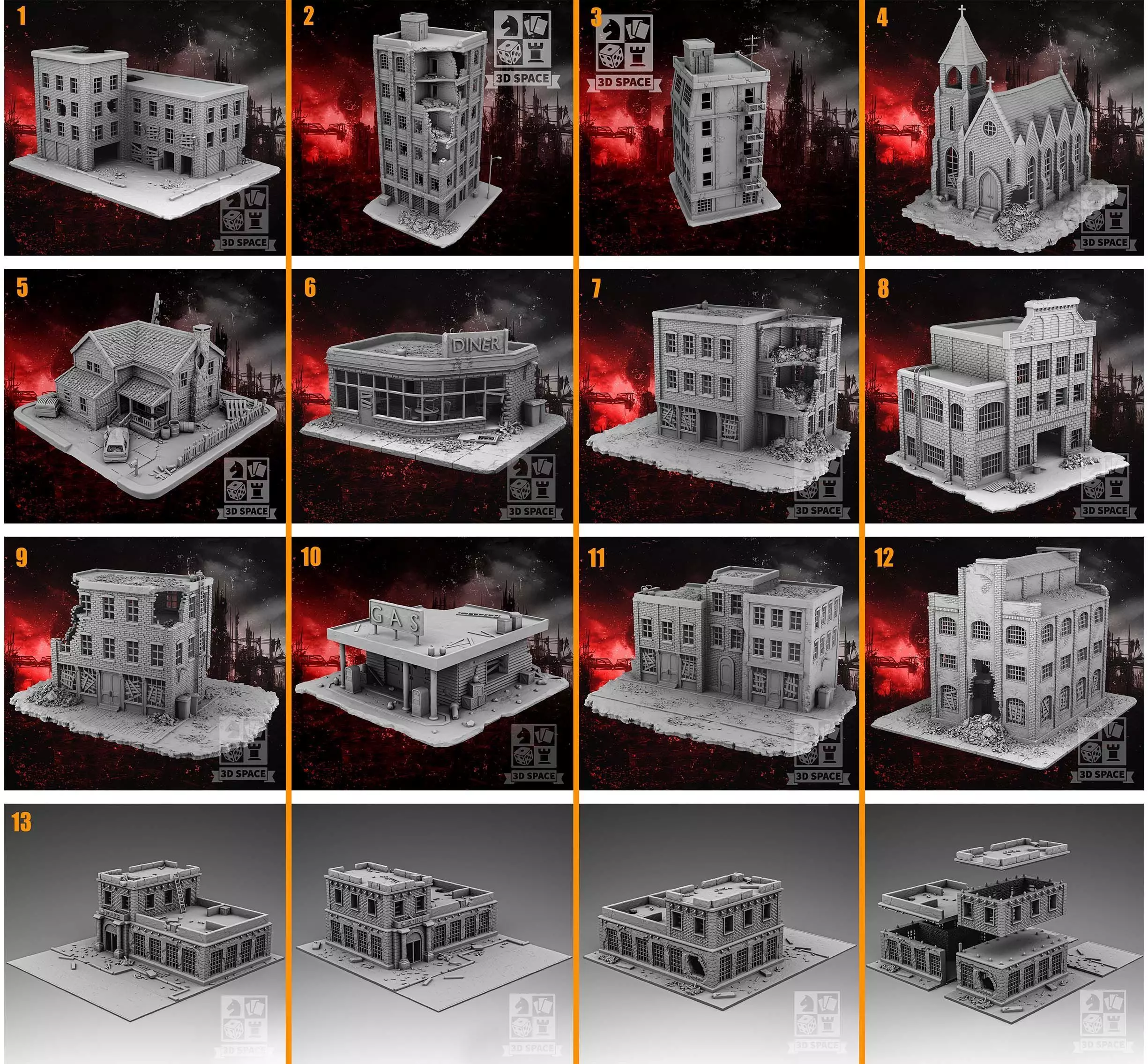 Zombie Apocalypse 3D Model Collection_0