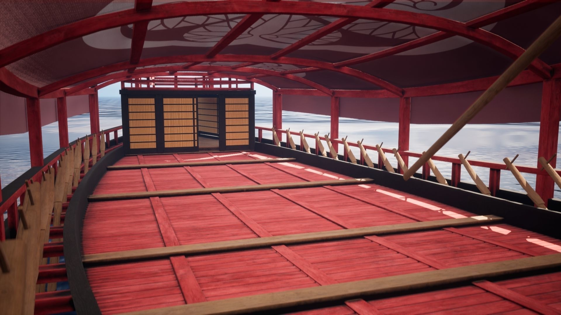 Gozabune - Japanese ship Low-poly 3D model_24