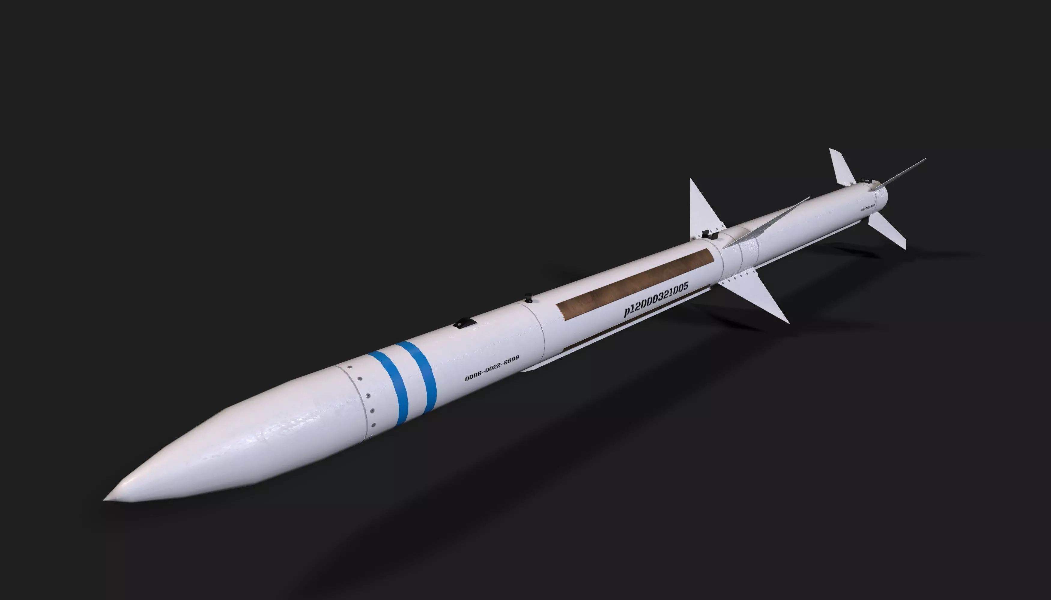 pl12 air to air missile Low-poly 3D model