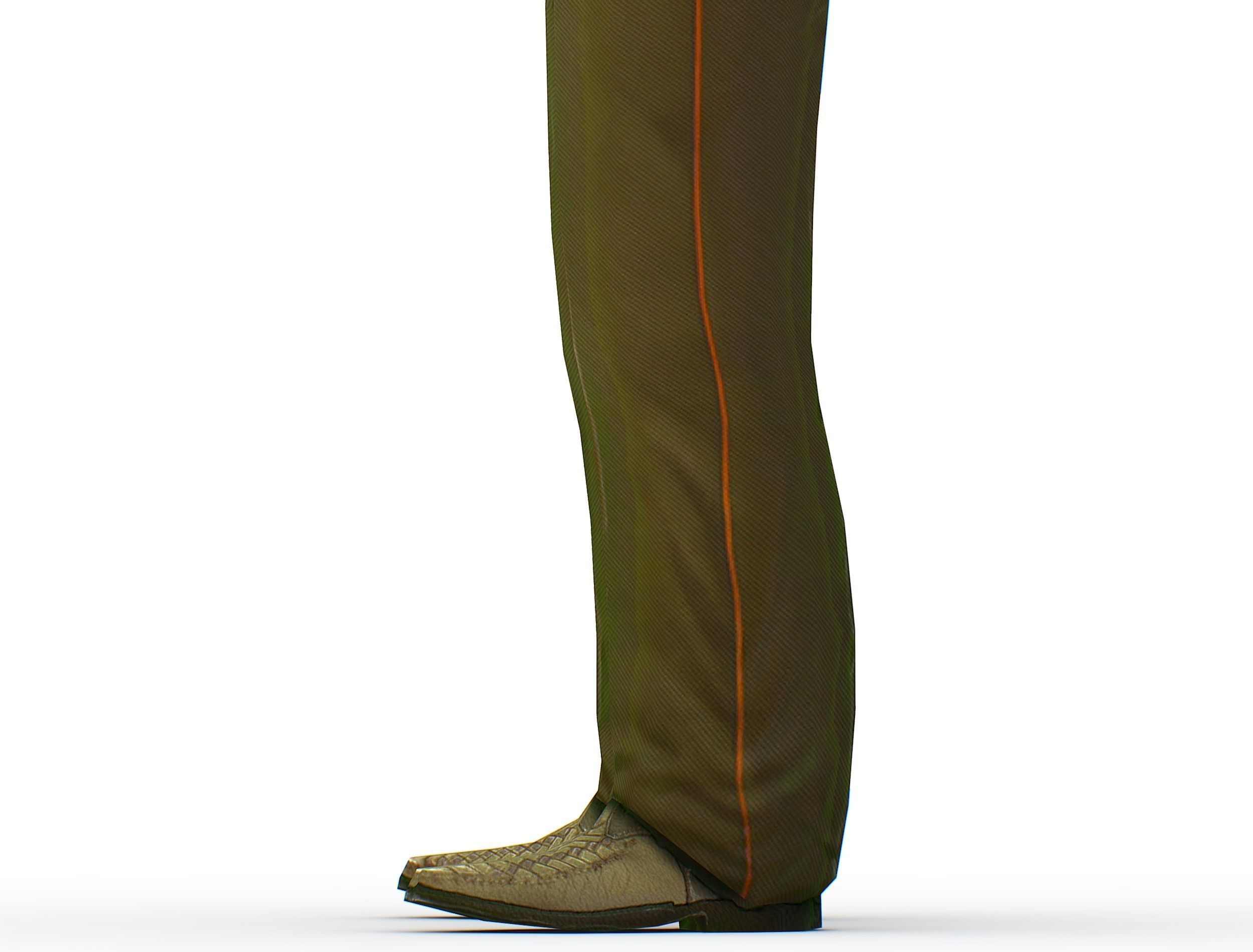 Man Boss Worker Worker Driver Driver Soldier Soldier Low-poly 3D model_37