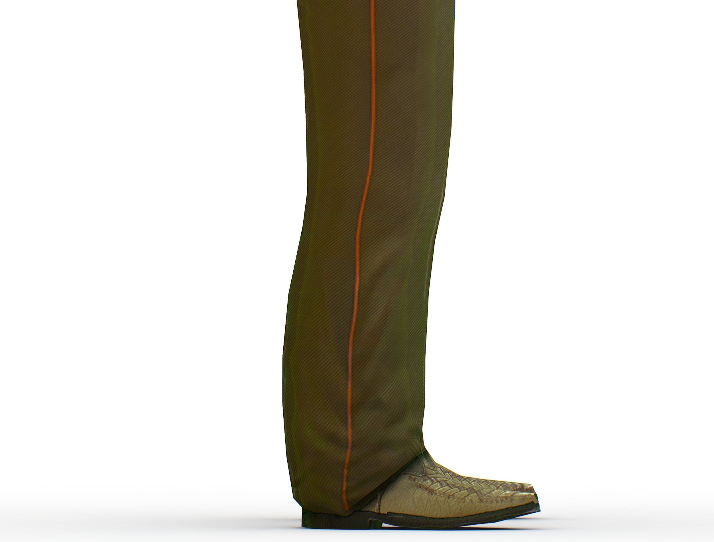 Man Boss Worker Worker Driver Driver Soldier Soldier Low-poly 3D model_34