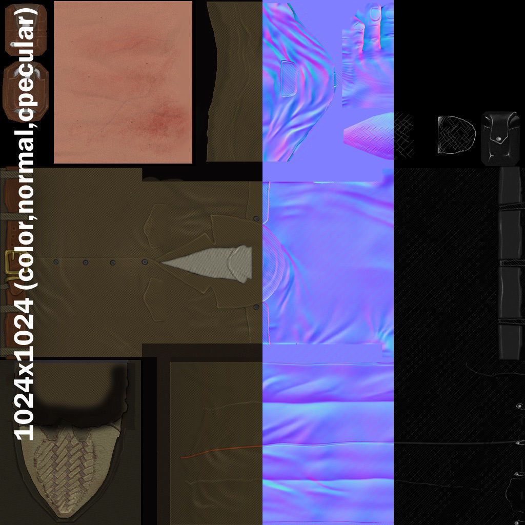 Man Boss Worker Worker Driver Driver Soldier Soldier Low-poly 3D model_49