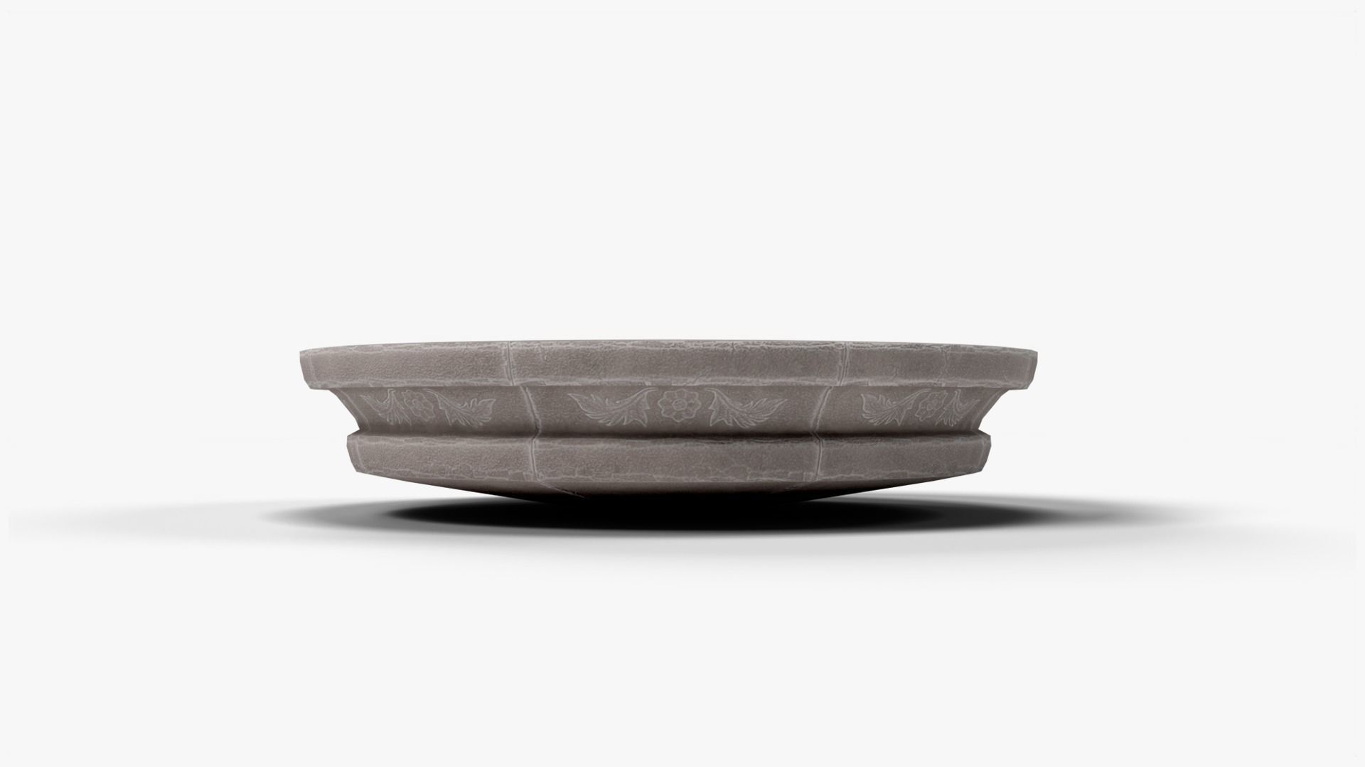 Female Statue with Bowl Low-poly 3D model_16