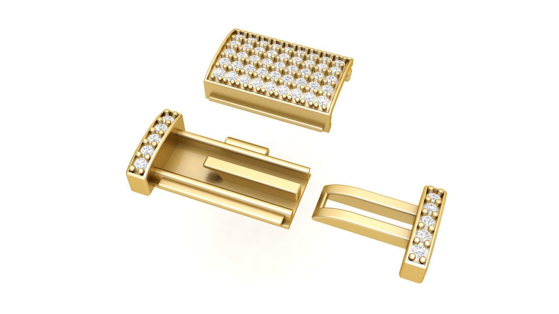 11MM Diamond Bracelet Lock Box Type 2  3D print model_11