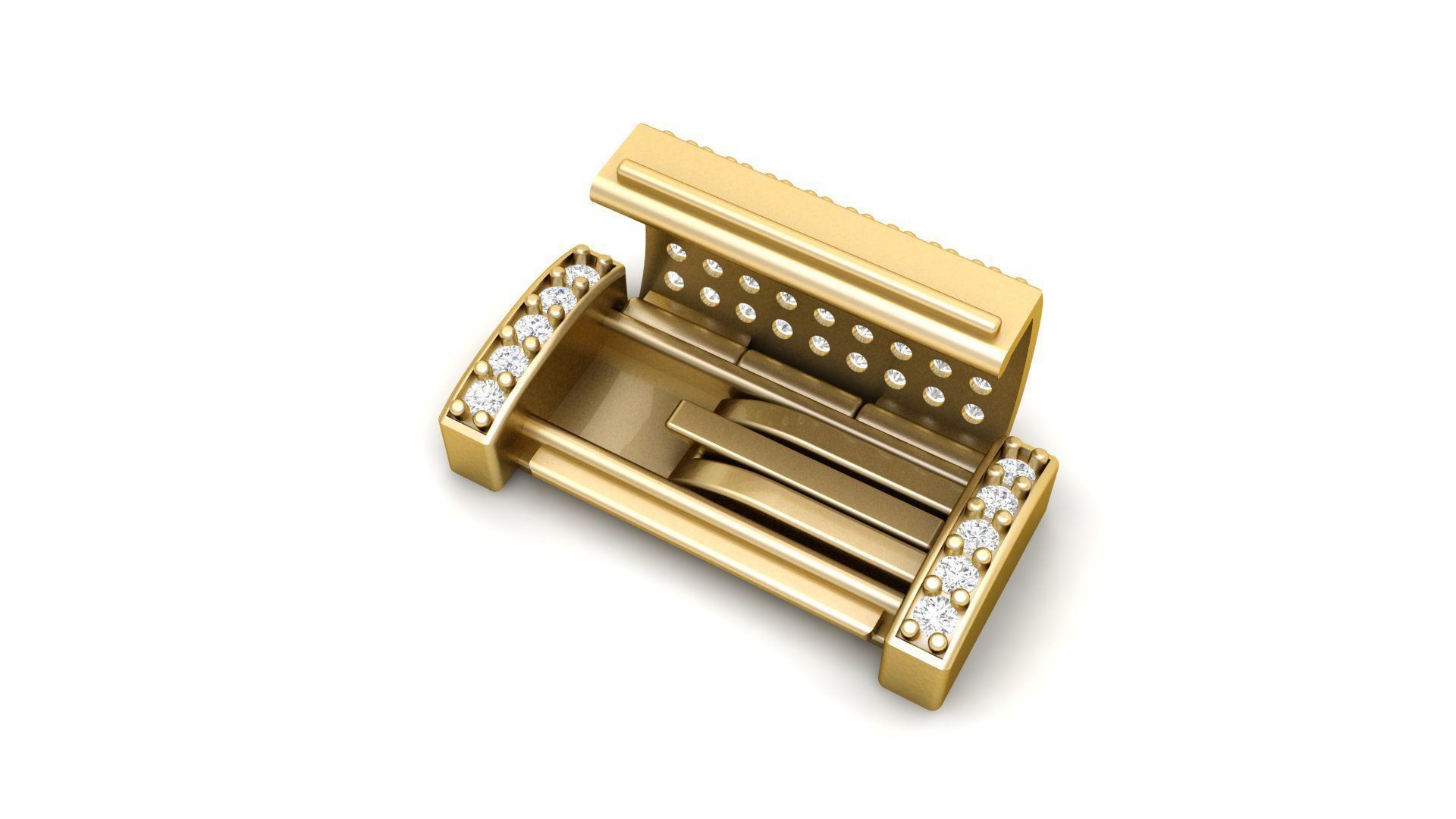 11MM Diamond Bracelet Lock Box Type 2  3D print model_10