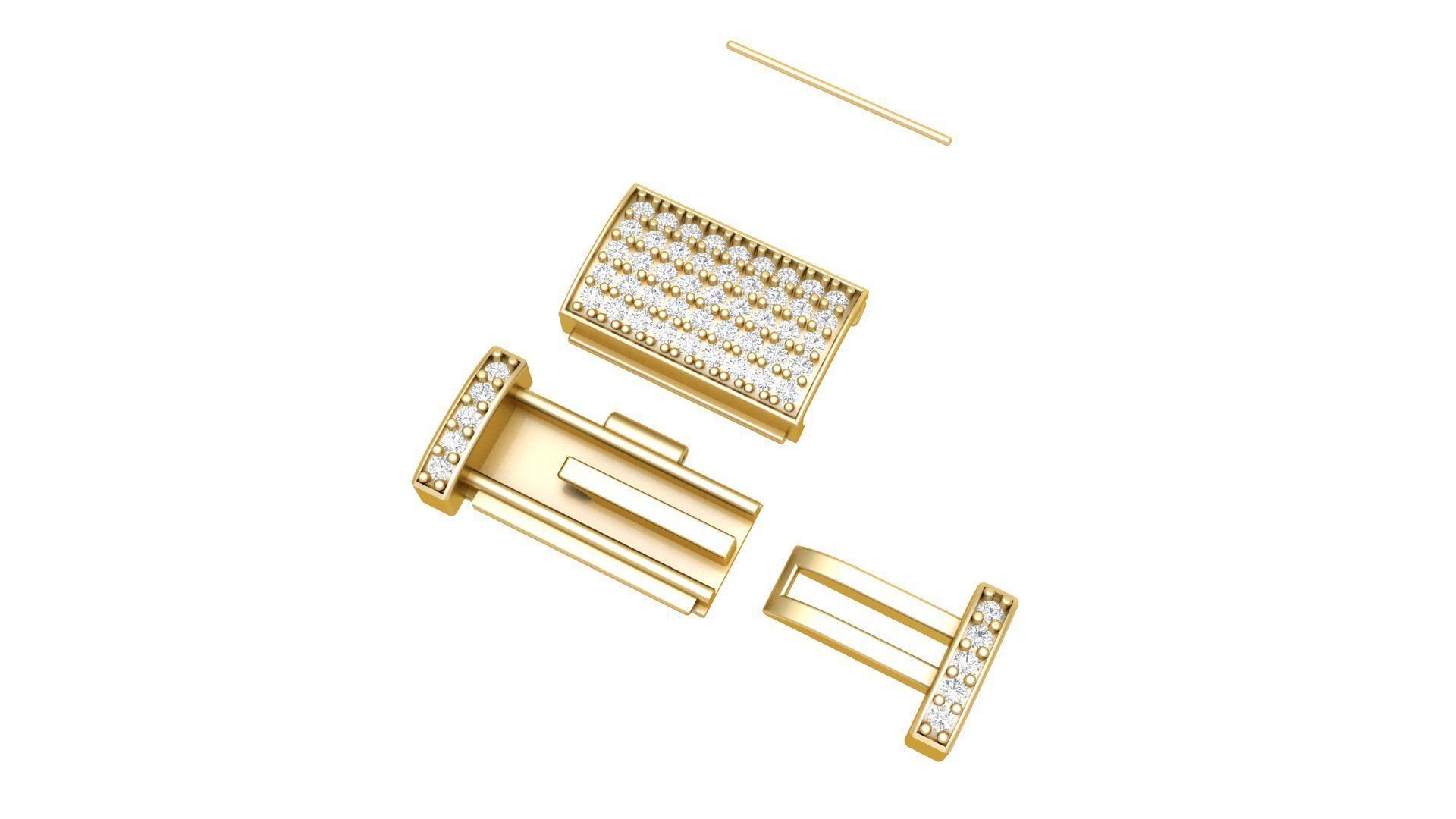 11MM Diamond Bracelet Lock Box Type 2  3D print model_3