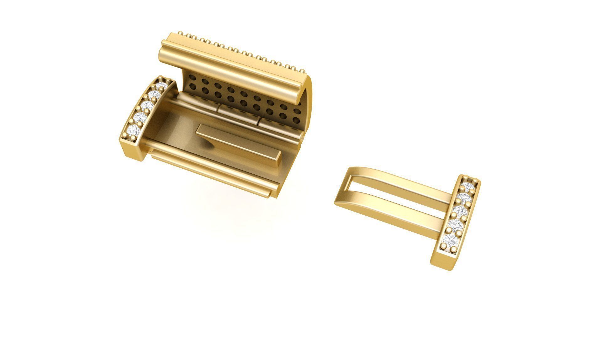 11MM Diamond Bracelet Lock Box Type 2  3D print model_1