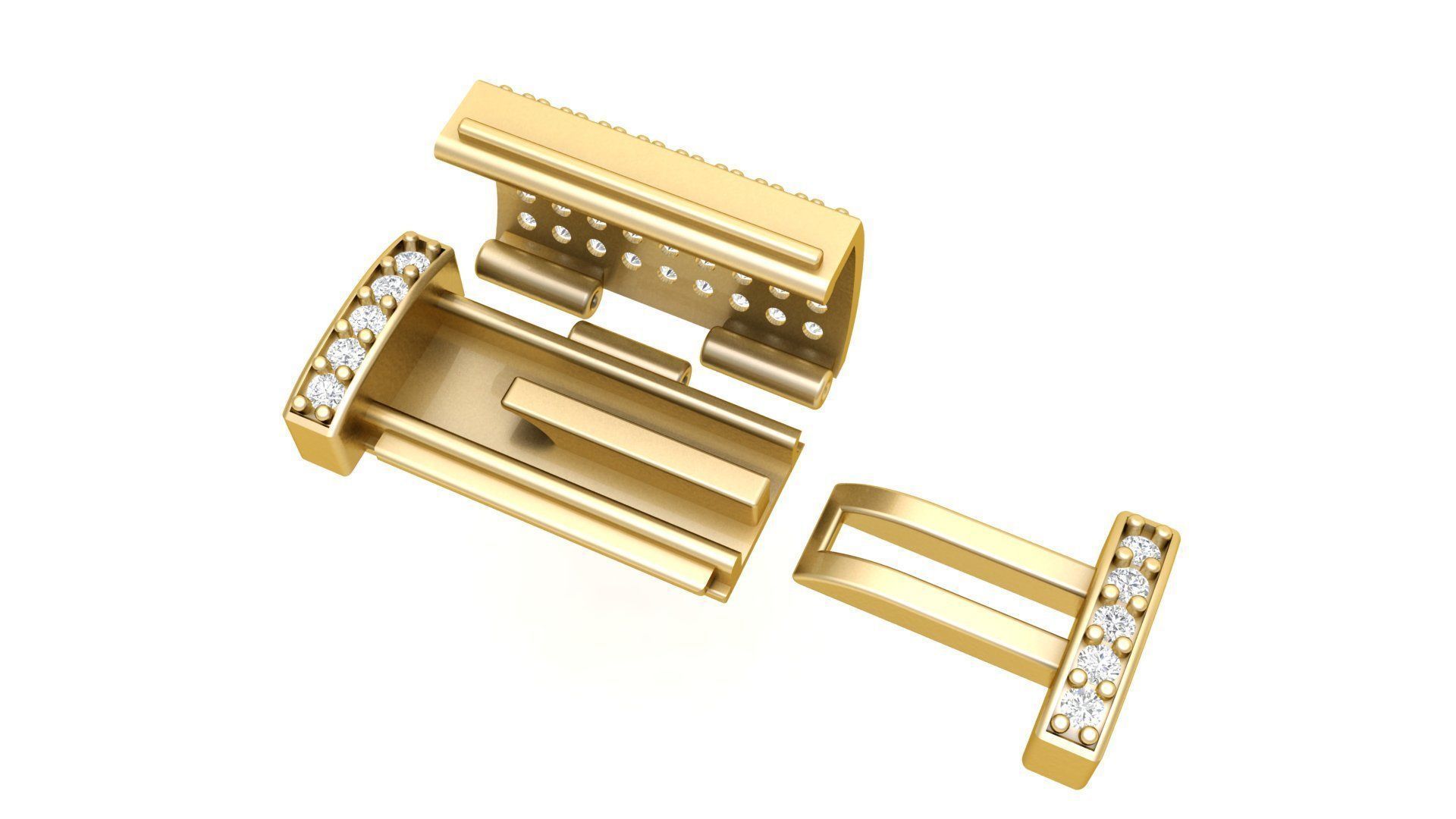 11MM Diamond Bracelet Lock Box Type 2  3D print model_2