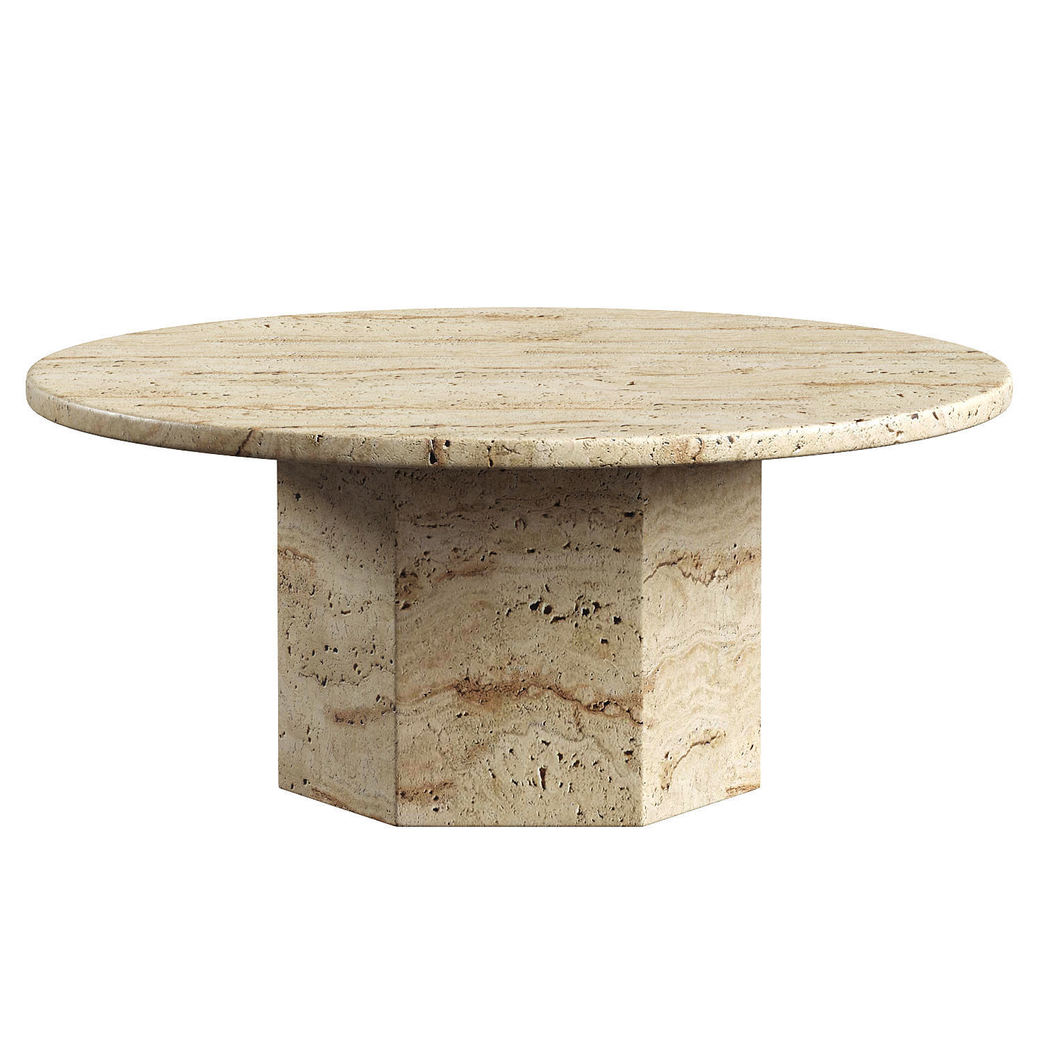 AUDREY TRAVERTINE COFFEE TABLE 3D model_2