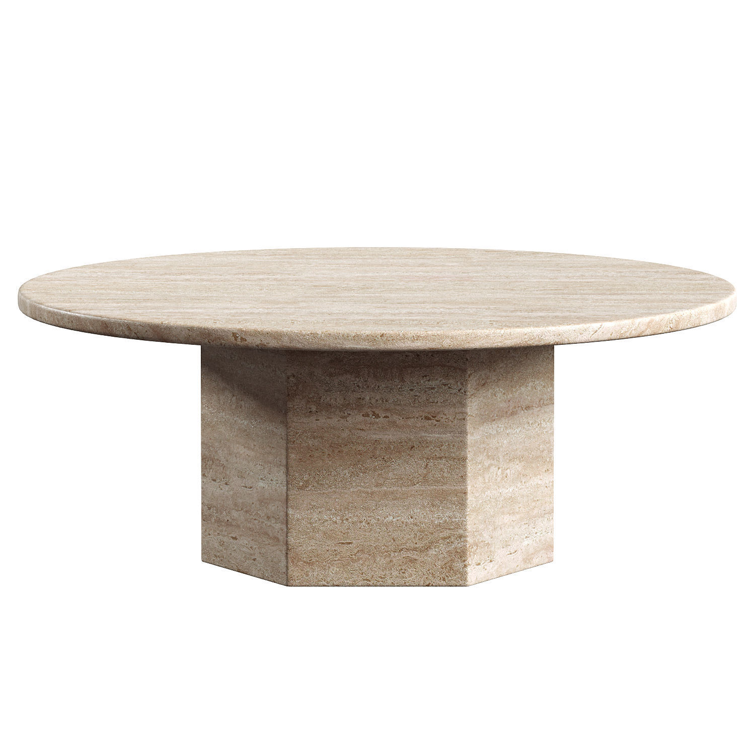 AUDREY TRAVERTINE COFFEE TABLE 3D model_1