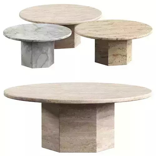 AUDREY TRAVERTINE COFFEE TABLE