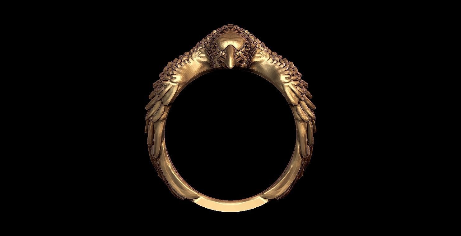 EAGLE RING 3D print model_1