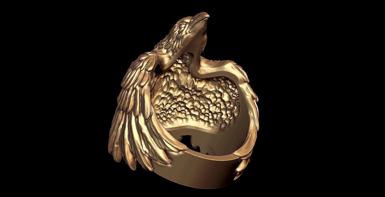 EAGLE RING 3D print model_5