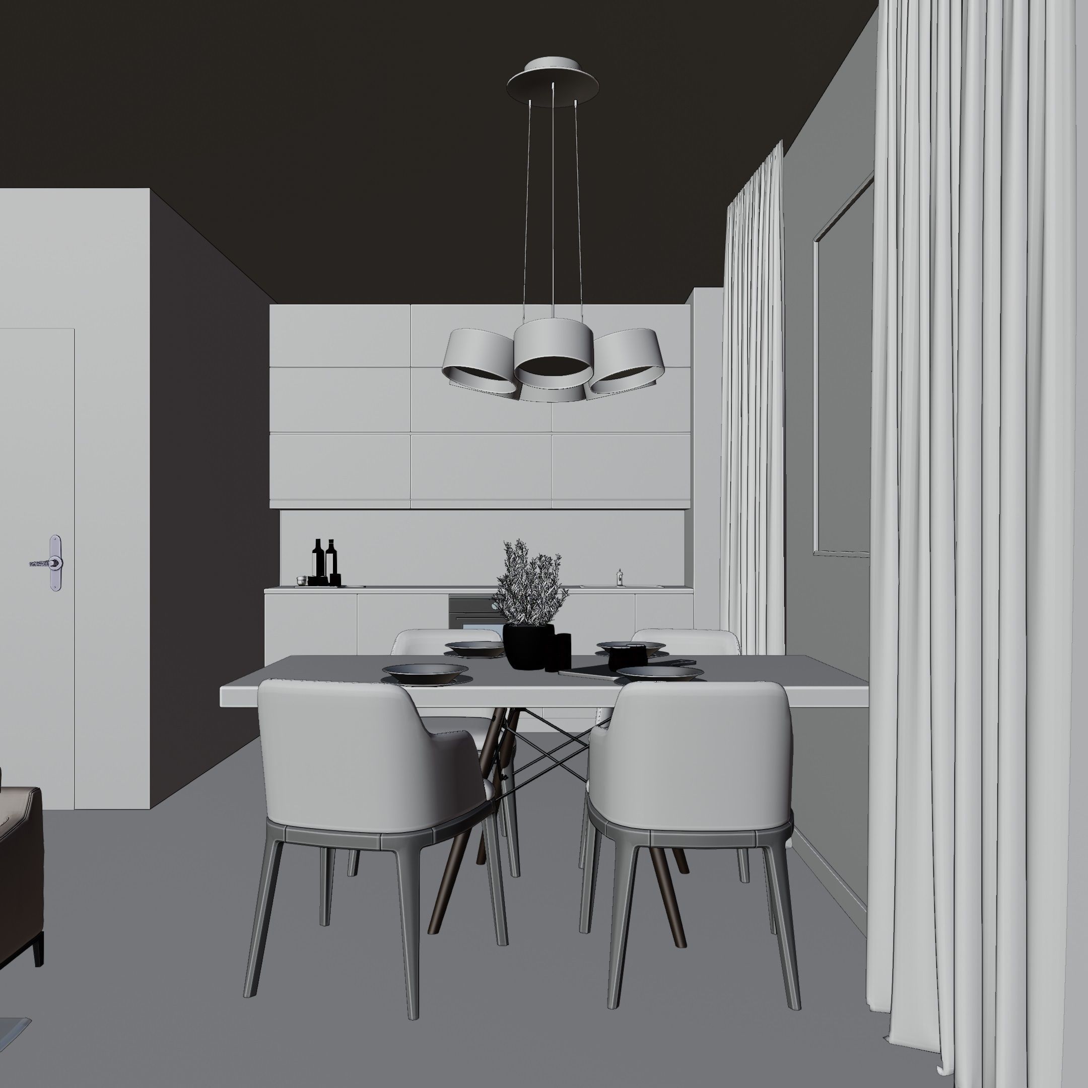 Modern Living Room In Native Blend File By VIZFROMBLENDER Low-poly 3D model_12