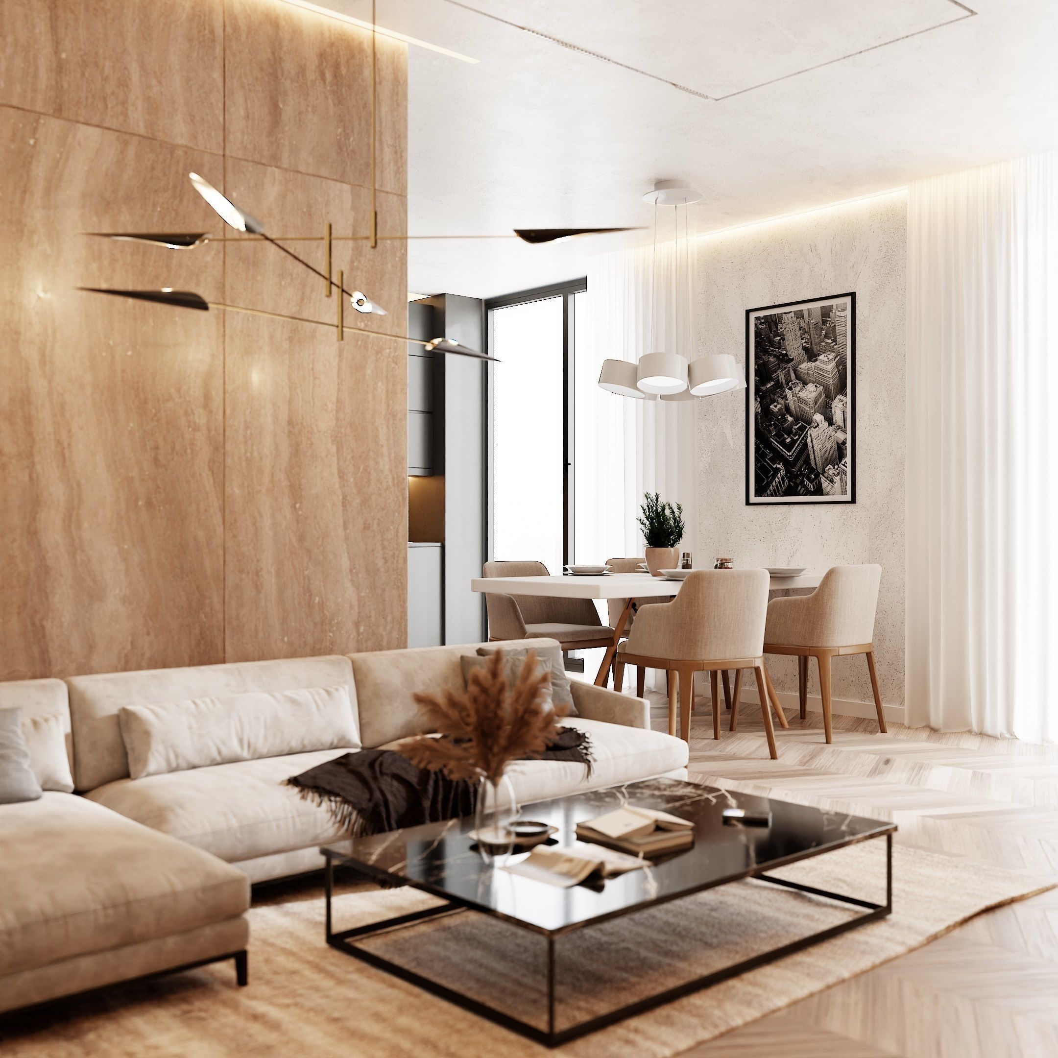 Modern Living Room In Native Blend File By VIZFROMBLENDER Low-poly 3D model_4