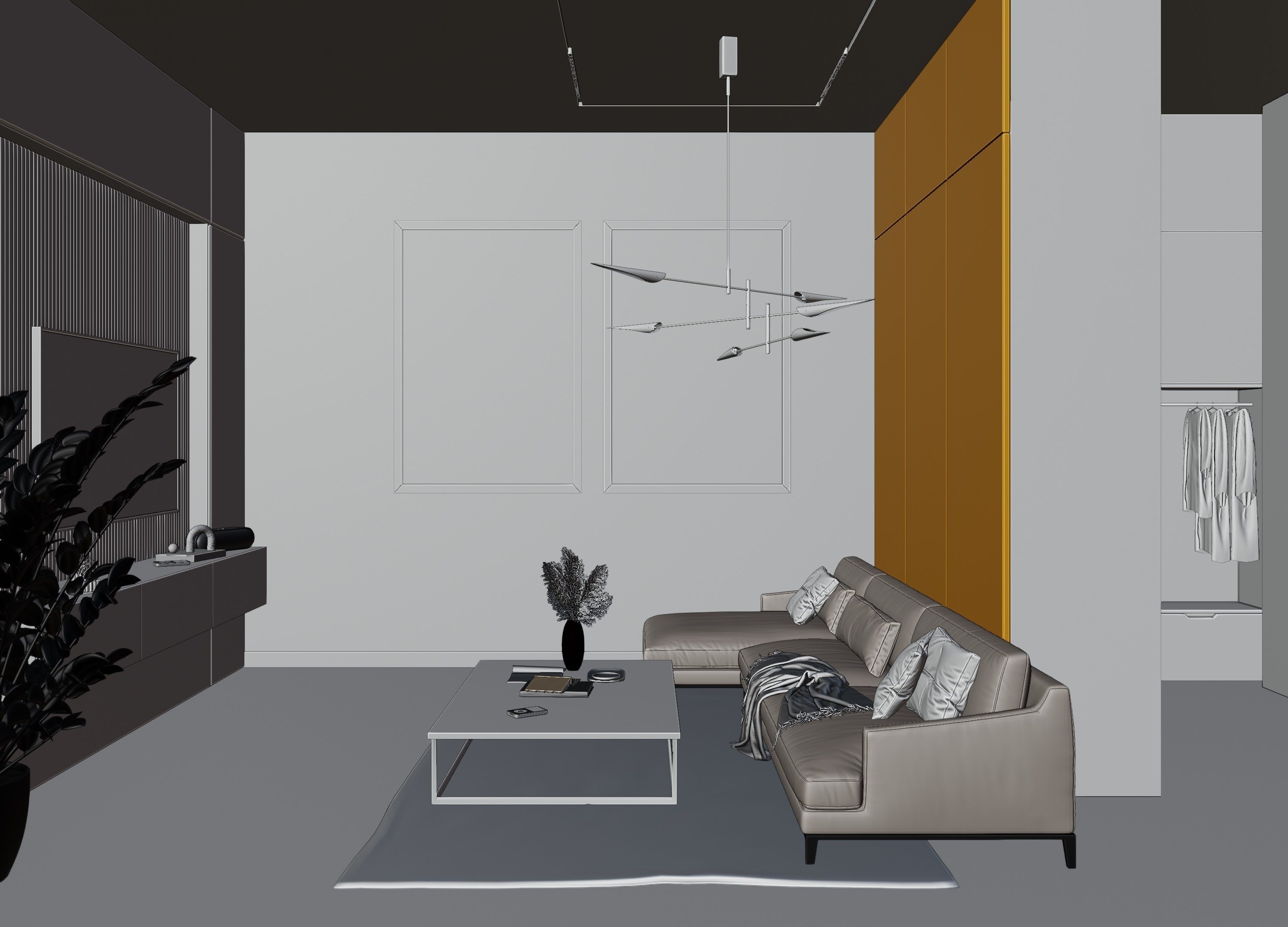 Modern Living Room In Native Blend File By VIZFROMBLENDER Low-poly 3D model_14
