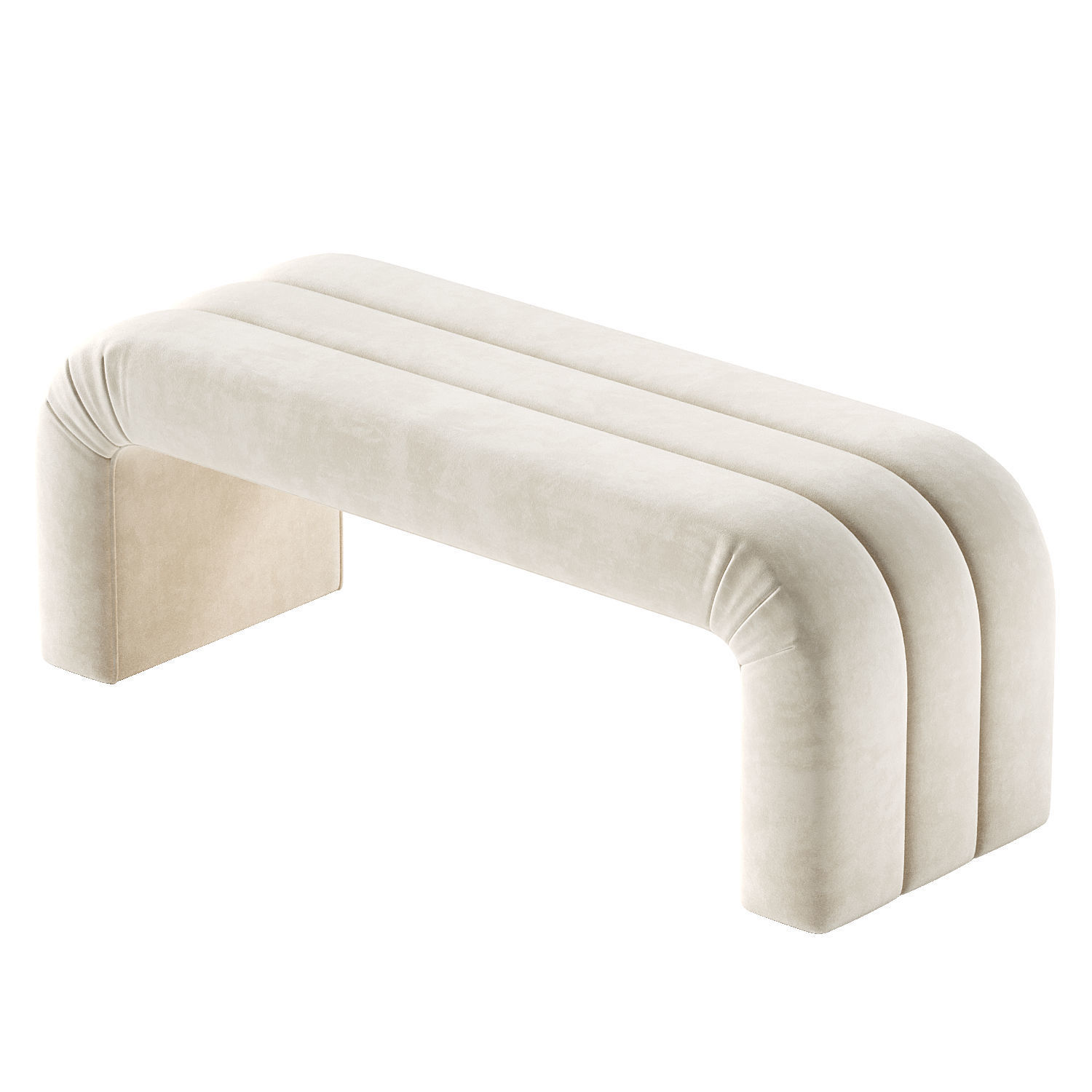 Mercer Horizontal Channeled Bench 3D model_3