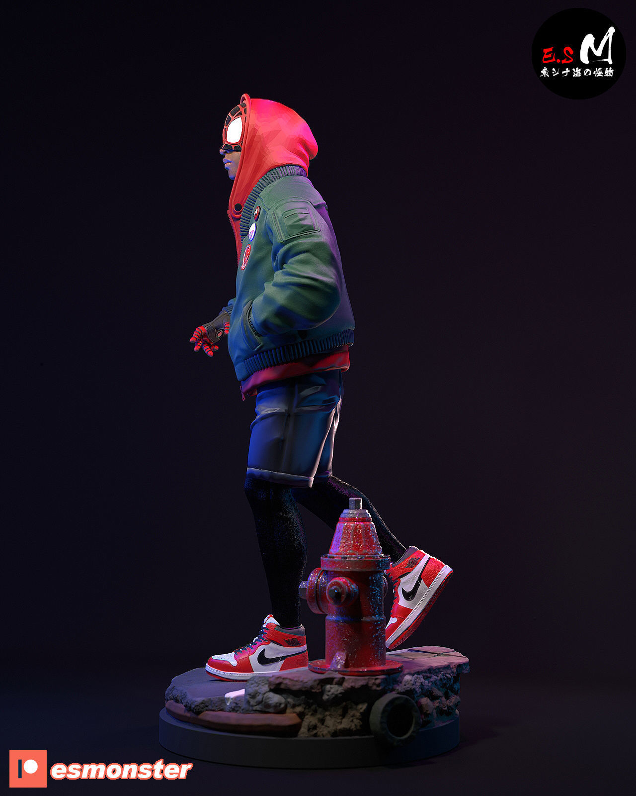 Spiderman Miles Morales CHARACTER BY ESM 3D print model_9