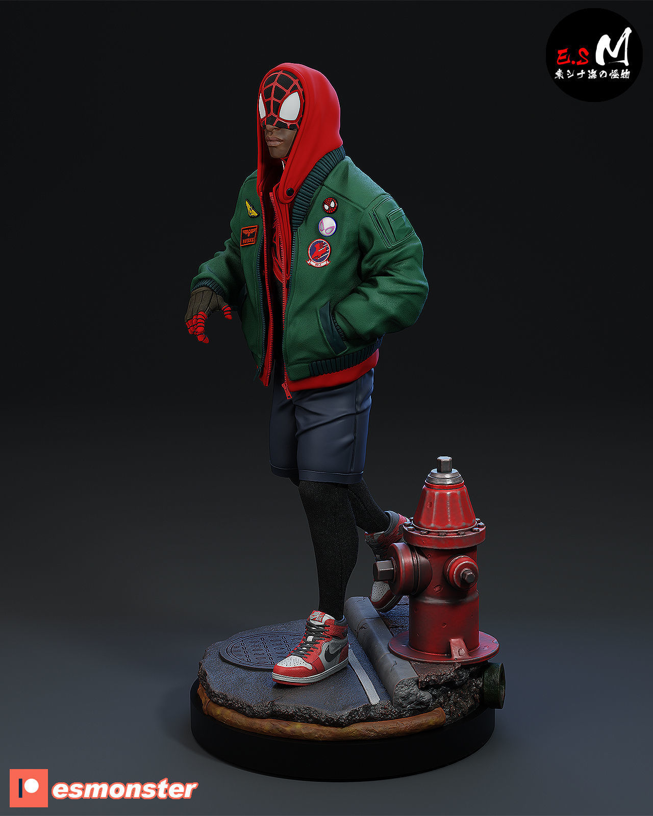 Spiderman Miles Morales CHARACTER BY ESM 3D print model_2