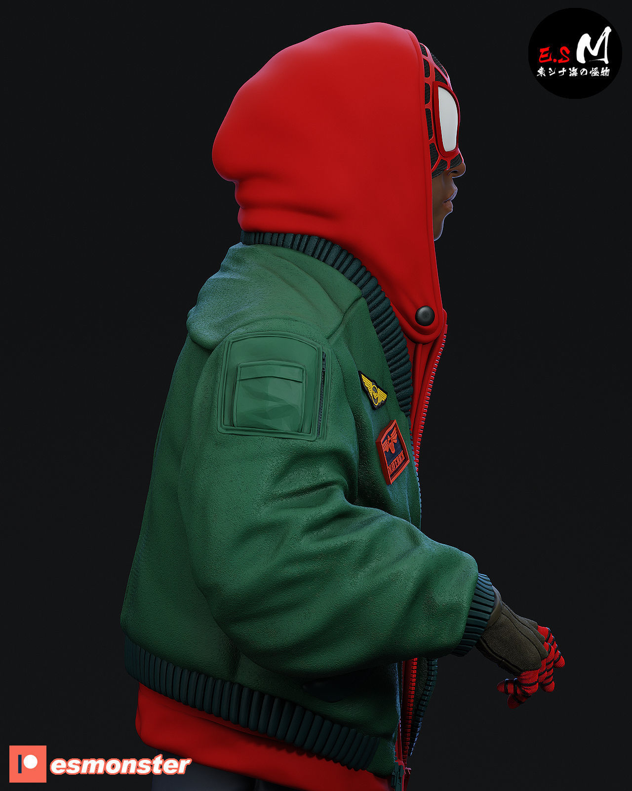 Spiderman Miles Morales CHARACTER BY ESM 3D print model_6