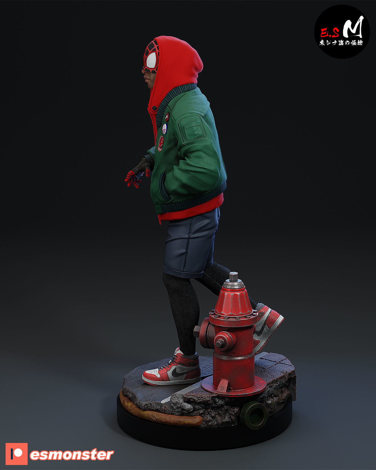 Spiderman Miles Morales CHARACTER BY ESM 3D print model_5