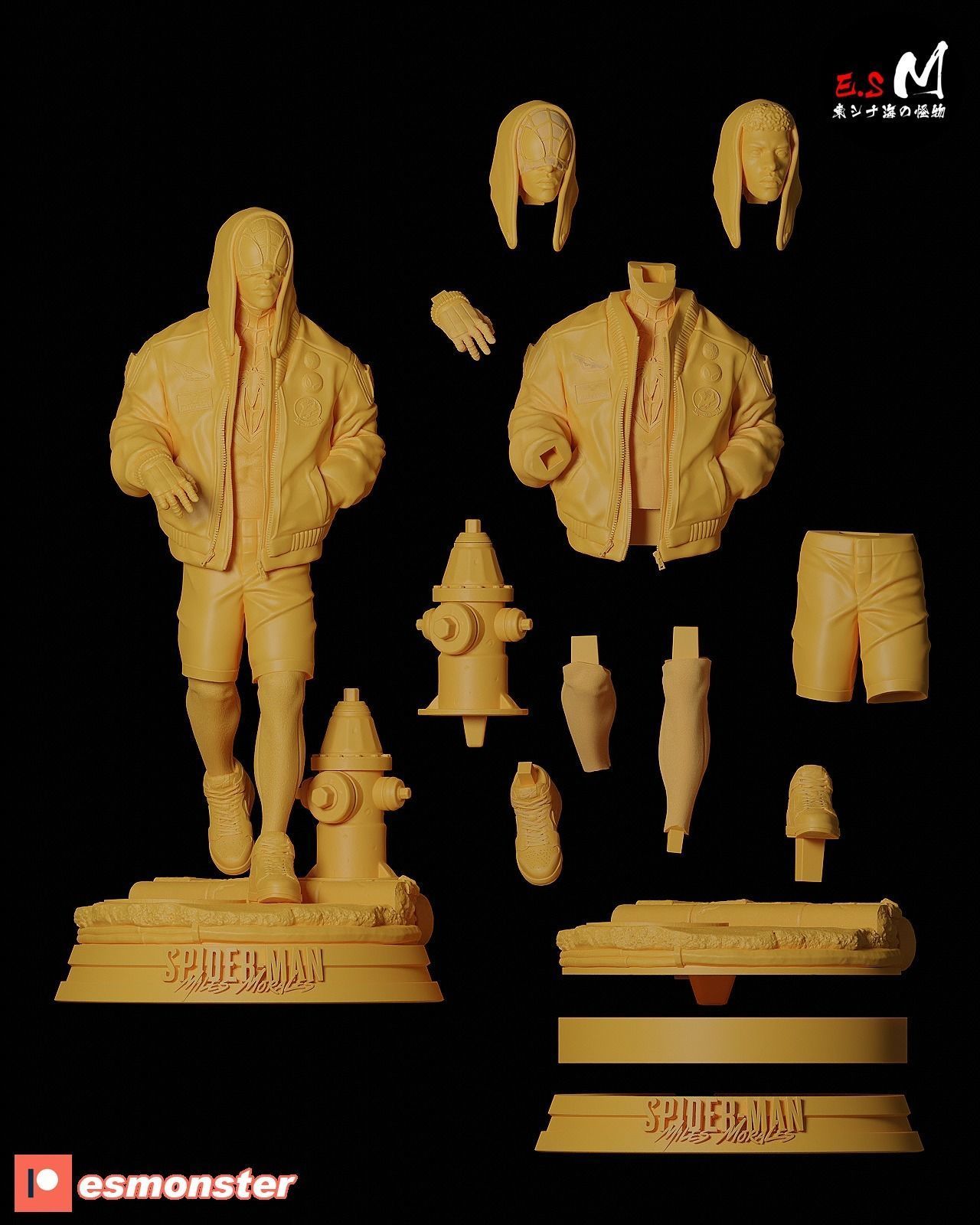 Spiderman Miles Morales CHARACTER BY ESM 3D print model_14