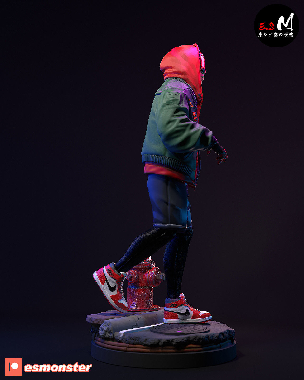 Spiderman Miles Morales CHARACTER BY ESM 3D print model_8