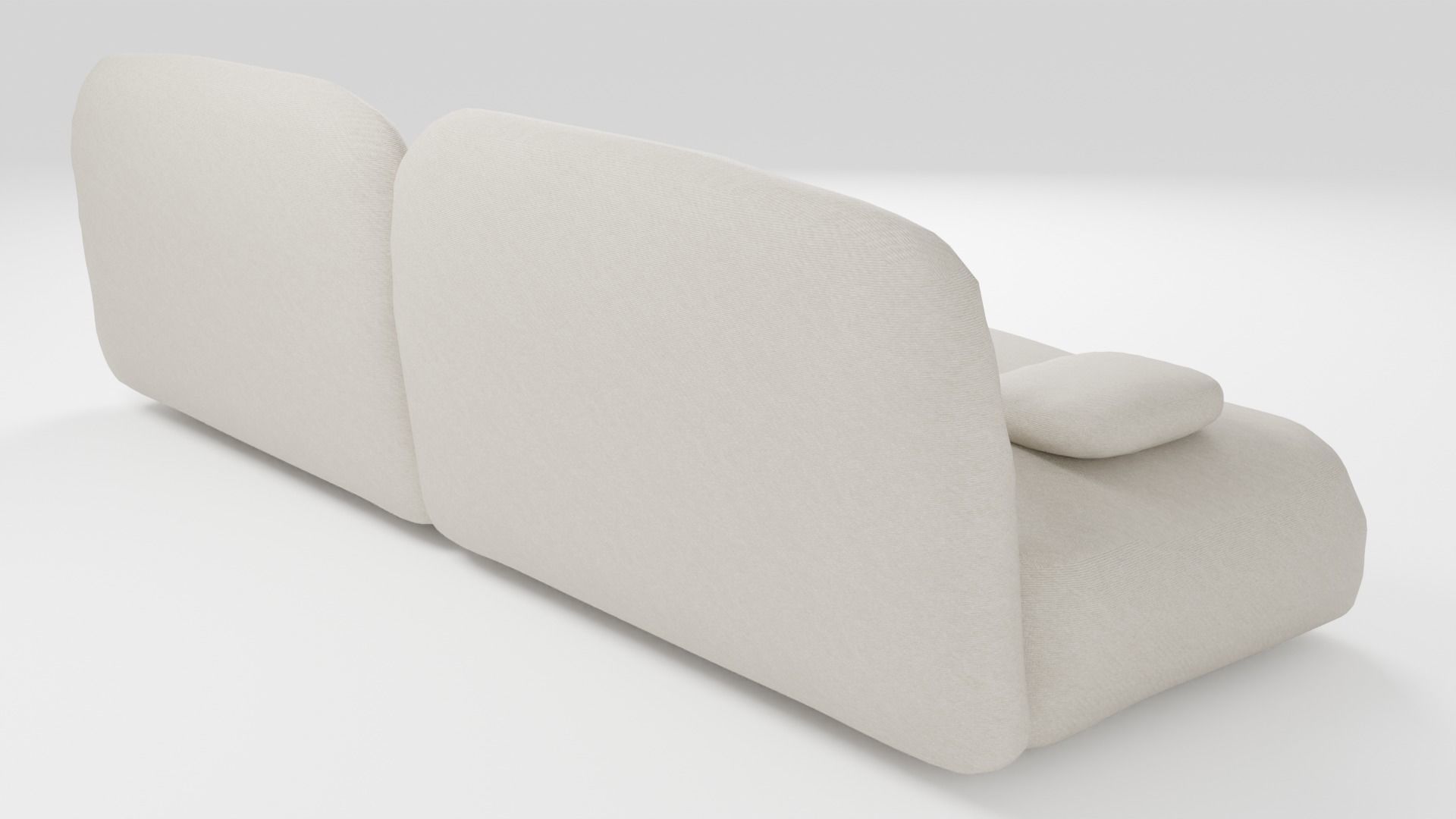 Soft sofa upholstered in pleasant fabric 3D model_2
