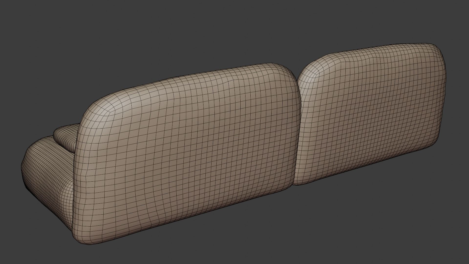Soft sofa upholstered in pleasant fabric 3D model_7