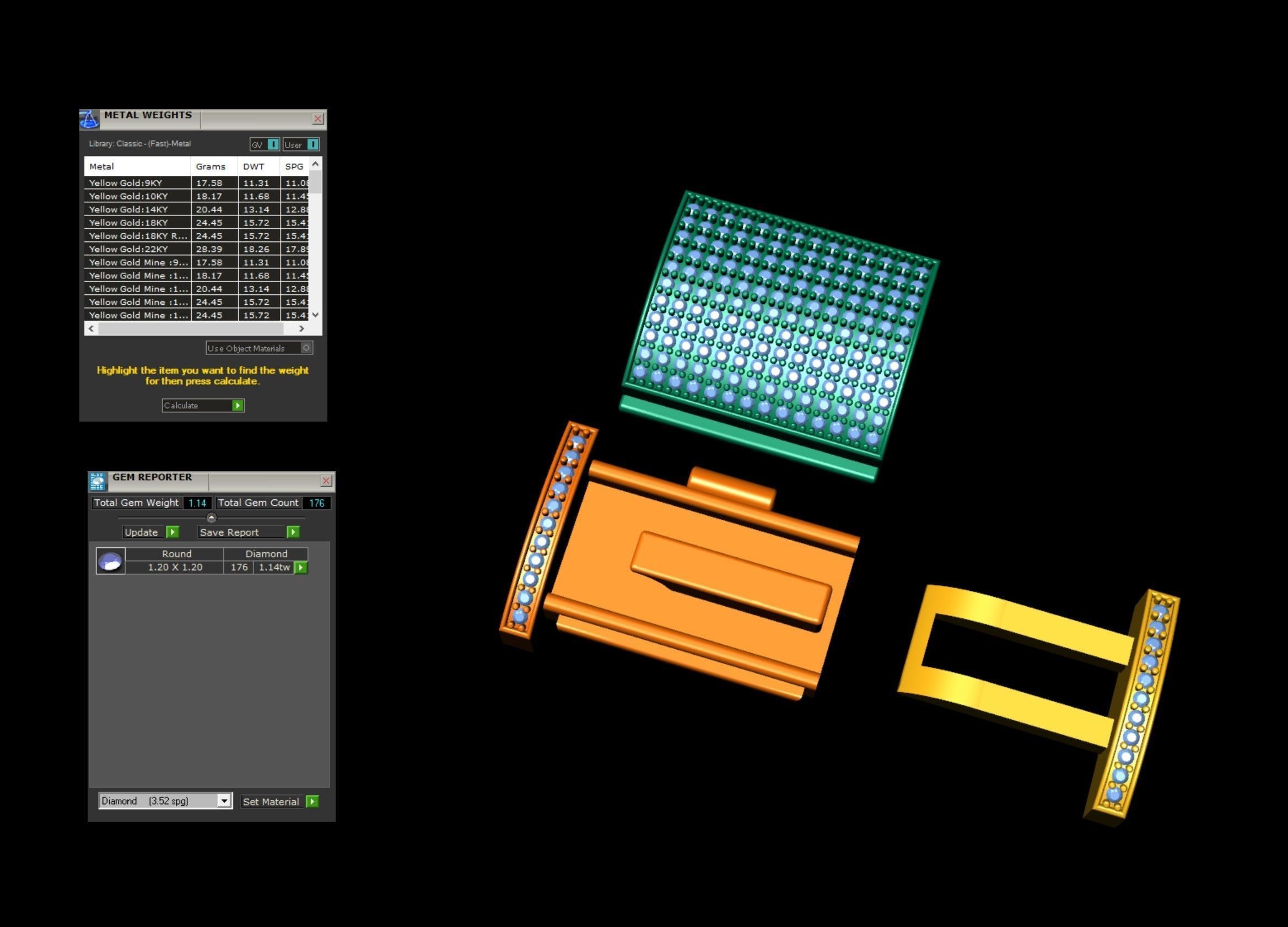 16 MM Diamond Bracelet Lock Box Type 2 3D print model_1