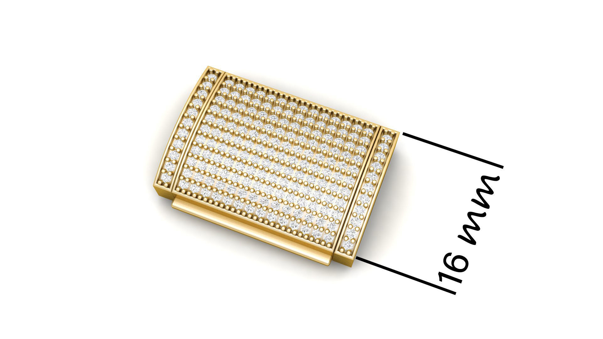 16 MM Diamond Bracelet Lock Box Type 2 3D print model_7