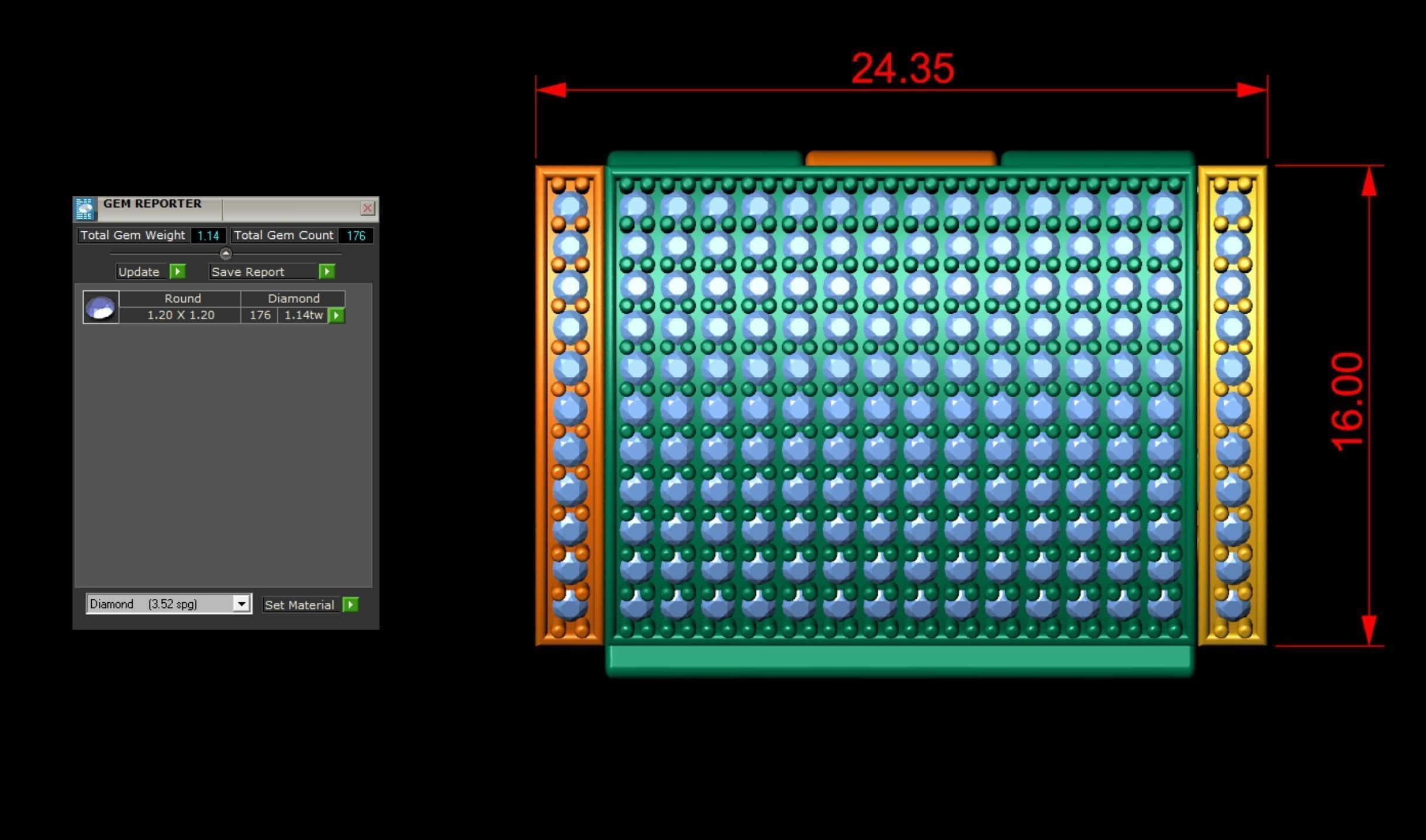 16 MM Diamond Bracelet Lock Box Type 2 3D print model_6