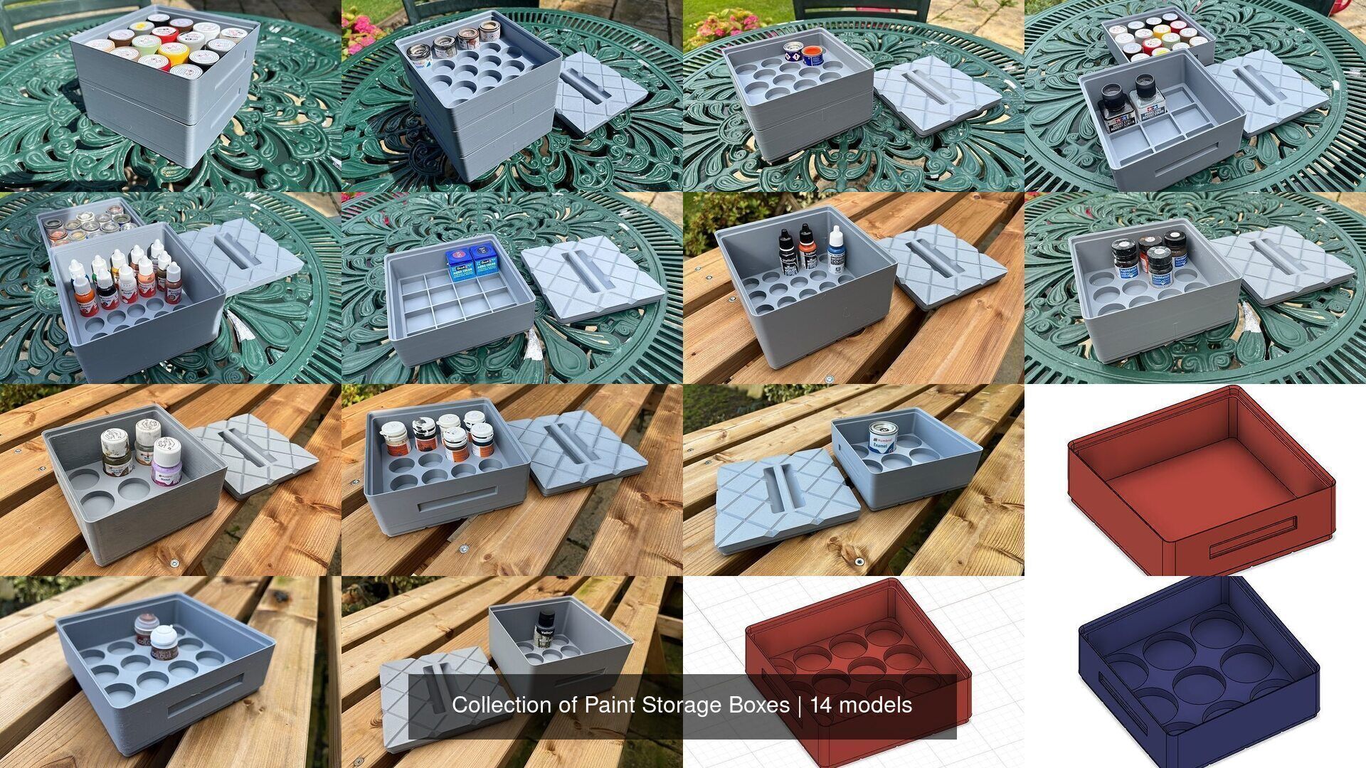 Collection of Paint Storage Boxes _1