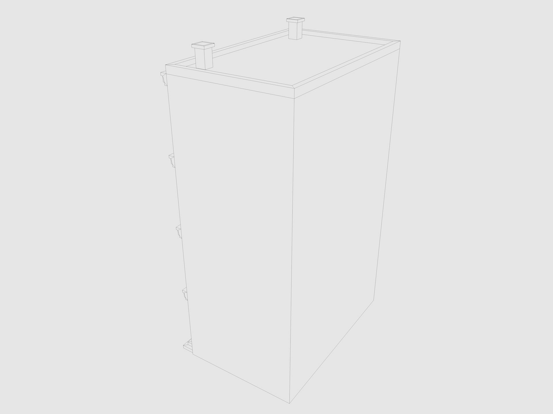 Cartoon Building 5 Low-poly 3D model_9
