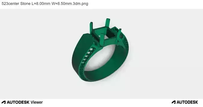 Men Ring with an Asscher Cut Center Stone