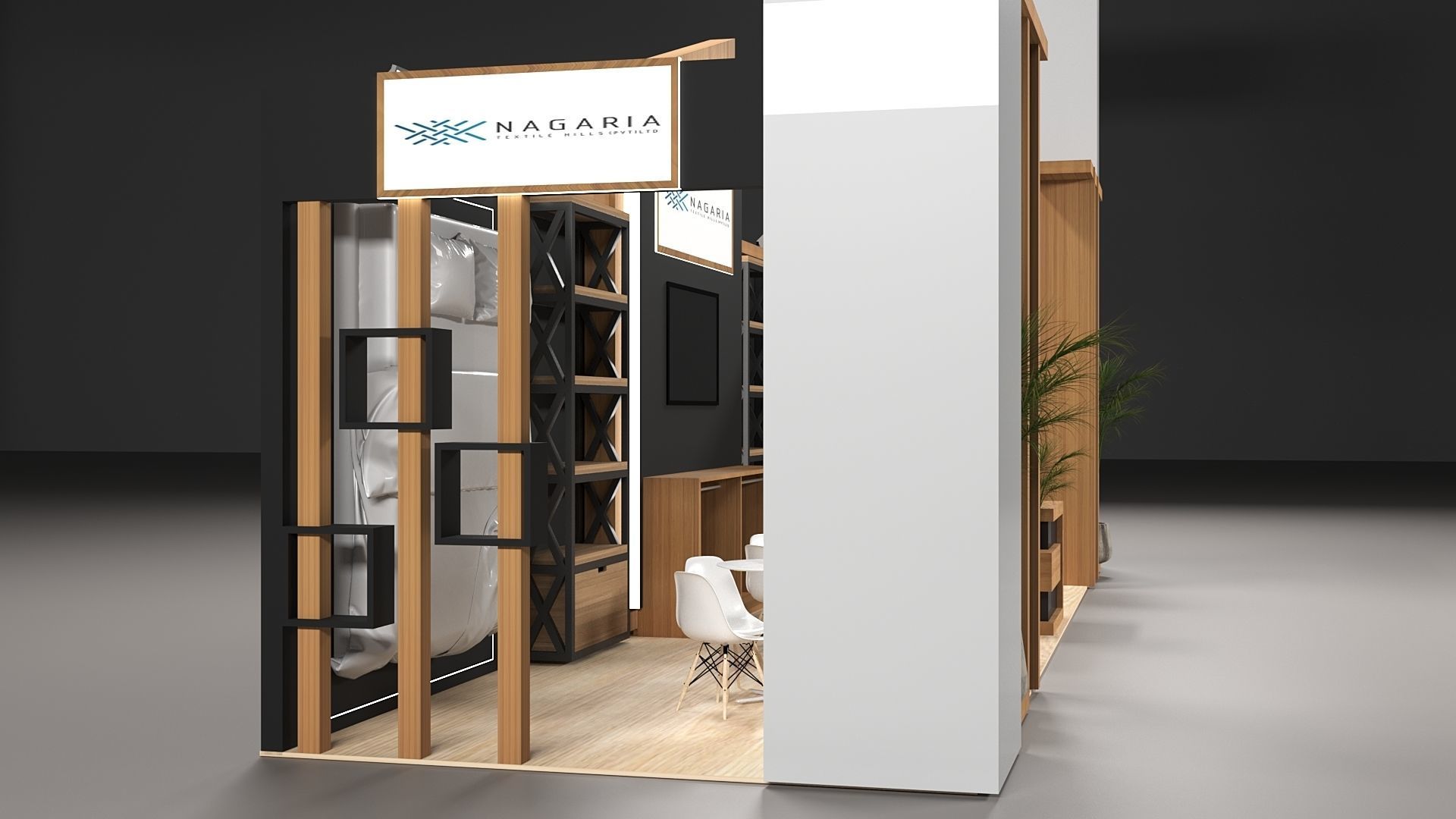Exhibition booth design for textil fair 3D model_4
