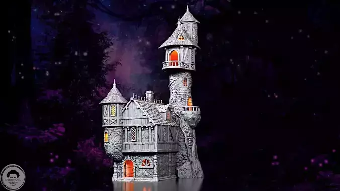 A house with a tower