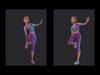 Girl in the sport suit - stylized rigged and animated Low-poly 3D model_2